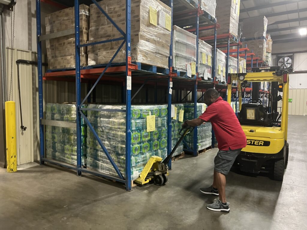 HAFB employee loading water